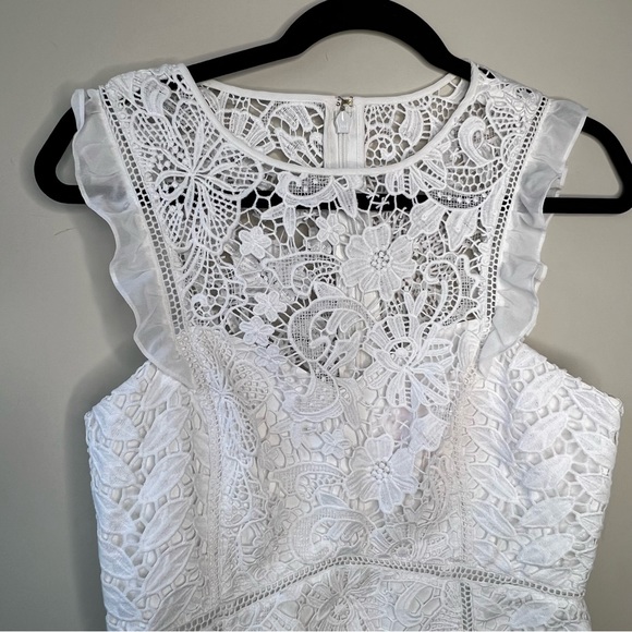Lilly Pulitzer Maya Shift Resort sleeveless white floral lace mini dress size 4 - Picture 12 of 15
